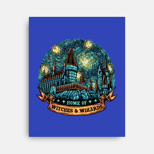 Home Of Witches And Wizards-None-Stretched-Canvas-glitchygorilla