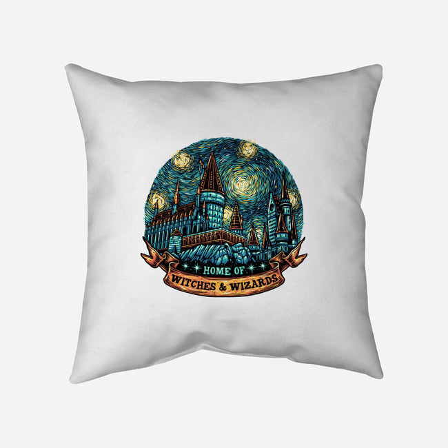 Home Of Witches And Wizards-None-Removable Cover w Insert-Throw Pillow-glitchygorilla