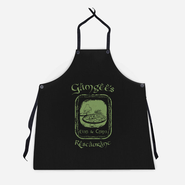 Gamgee's Fish And Chips-Unisex-Kitchen-Apron-Mattania