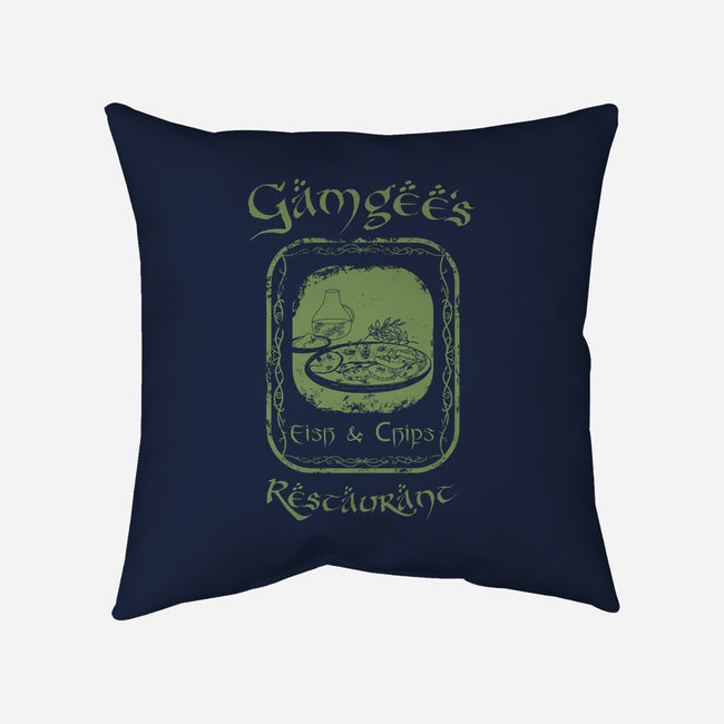 Gamgee's Fish And Chips-None-Removable Cover w Insert-Throw Pillow-Mattania