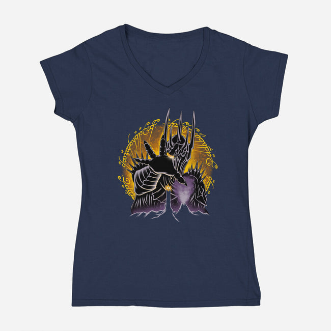 Lord Of The Earth-Womens-V-Neck-Tee-rmatix