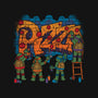 Pizza Turtle Graffiti-Womens-V-Neck-Tee-Studio Mootant