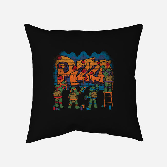 Pizza Turtle Graffiti-None-Removable Cover w Insert-Throw Pillow-Studio Mootant