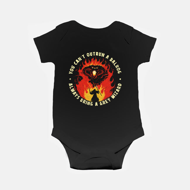 You Can't Outrun A Balrog-Baby-Basic-Onesie-sebasebi