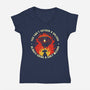 You Can't Outrun A Balrog-Womens-V-Neck-Tee-sebasebi