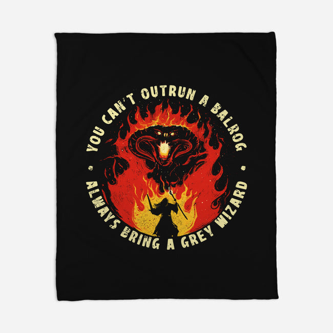 You Can't Outrun A Balrog-None-Fleece-Blanket-sebasebi