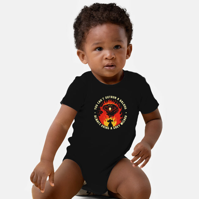 You Can't Outrun A Balrog-Baby-Basic-Onesie-sebasebi