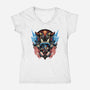 Shadow Of Speed-Womens-V-Neck-Tee-glitchygorilla