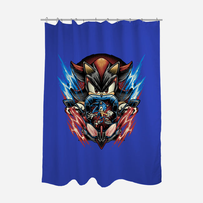 Shadow Of Speed-None-Polyester-Shower Curtain-glitchygorilla