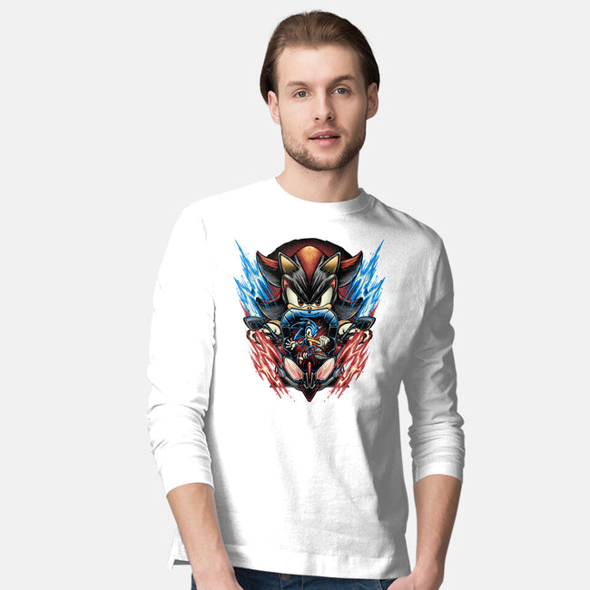 Shadow Of Speed-Mens-Long Sleeved-Tee-glitchygorilla