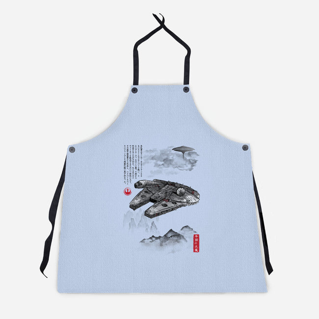 Escape From Cloud City-Unisex-Kitchen-Apron-DrMonekers