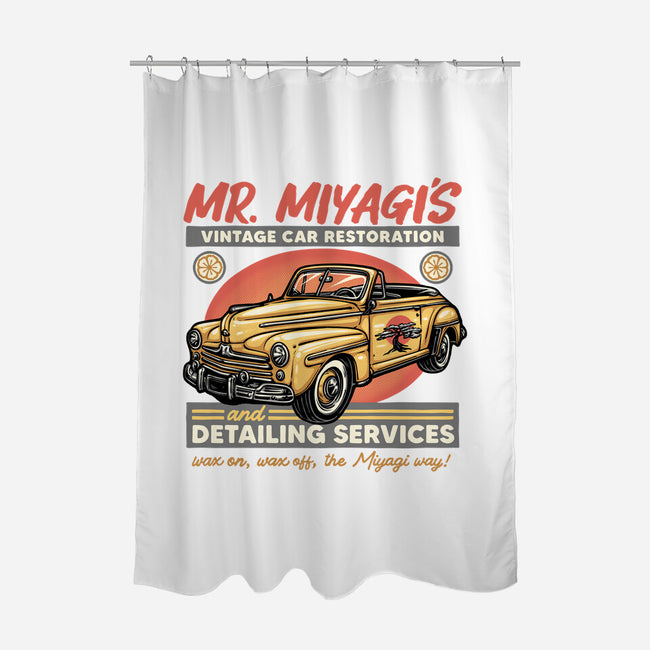 Miyagi Vehicle Restoration-None-Polyester-Shower Curtain-glitchygorilla