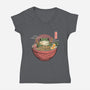 Toad Ramen Bath-Womens-V-Neck-Tee-constantine2454