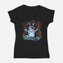 Kaiju Bluey-Womens-V-Neck-Tee-nickzzarto