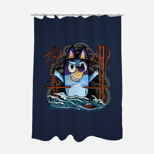 Kaiju Bluey-None-Polyester-Shower Curtain-nickzzarto