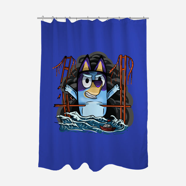 Kaiju Bluey-None-Polyester-Shower Curtain-nickzzarto