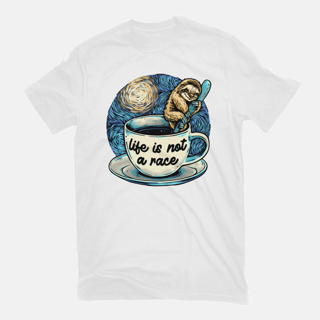 Life Is Not A Race-Mens-Basic-Tee-glitchygorilla