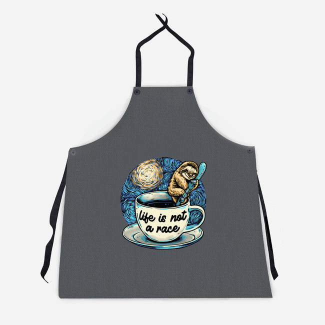 Life Is Not A Race-Unisex-Kitchen-Apron-glitchygorilla