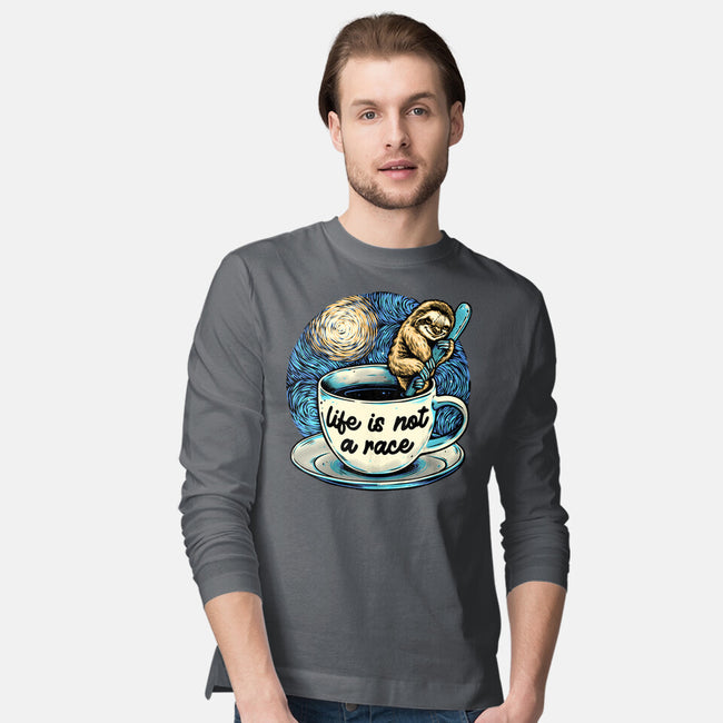 Life Is Not A Race-Mens-Long Sleeved-Tee-glitchygorilla