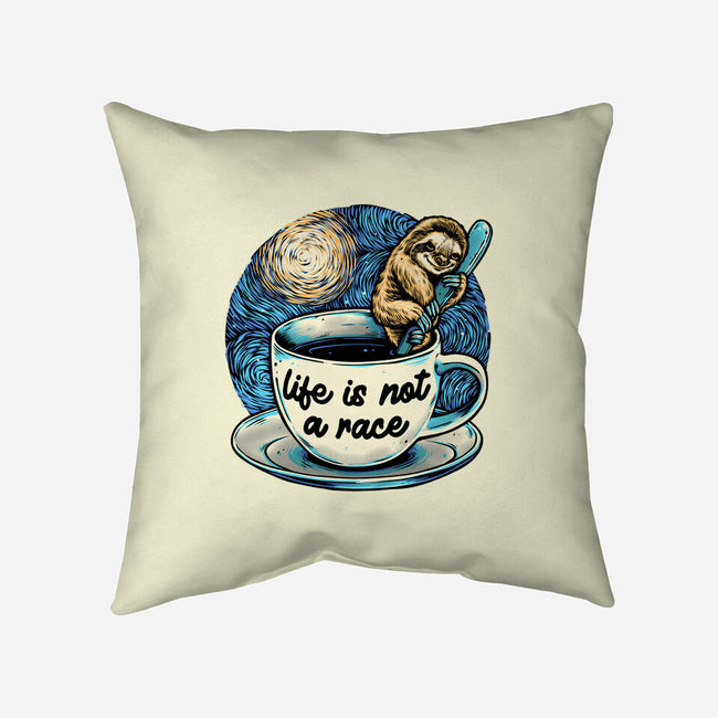 Life Is Not A Race-None-Removable Cover w Insert-Throw Pillow-glitchygorilla