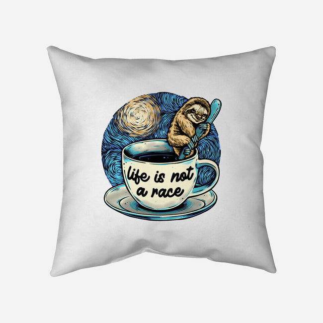 Life Is Not A Race-None-Removable Cover w Insert-Throw Pillow-glitchygorilla