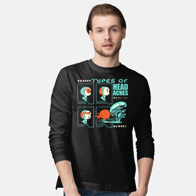 Types Of Headaches-Mens-Long Sleeved-Tee-Sketchdemao