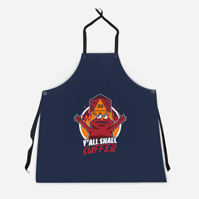 Chaos Puppet RPG Fire-Unisex-Kitchen-Apron-Studio Mootant