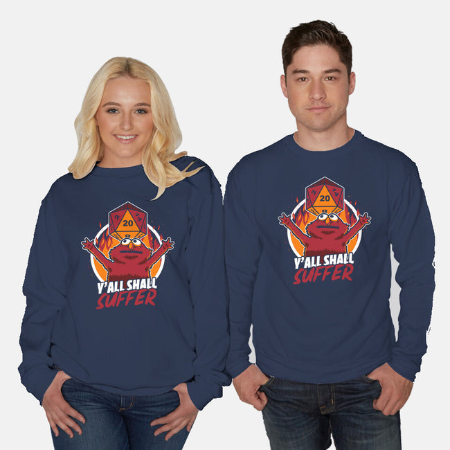 Chaos Puppet RPG Fire-Unisex-Crew Neck-Sweatshirt-Studio Mootant