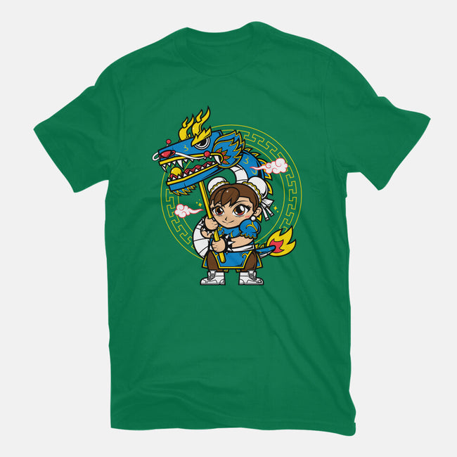 The Blue Dragon Dancer-Mens-Heavyweight-Tee-krisren28