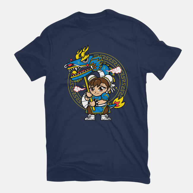 The Blue Dragon Dancer-Mens-Heavyweight-Tee-krisren28