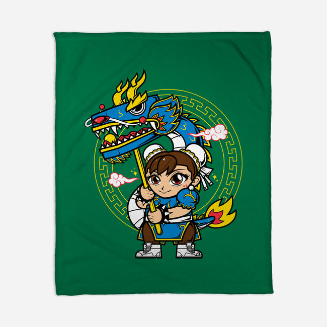 The Blue Dragon Dancer-None-Fleece-Blanket-krisren28