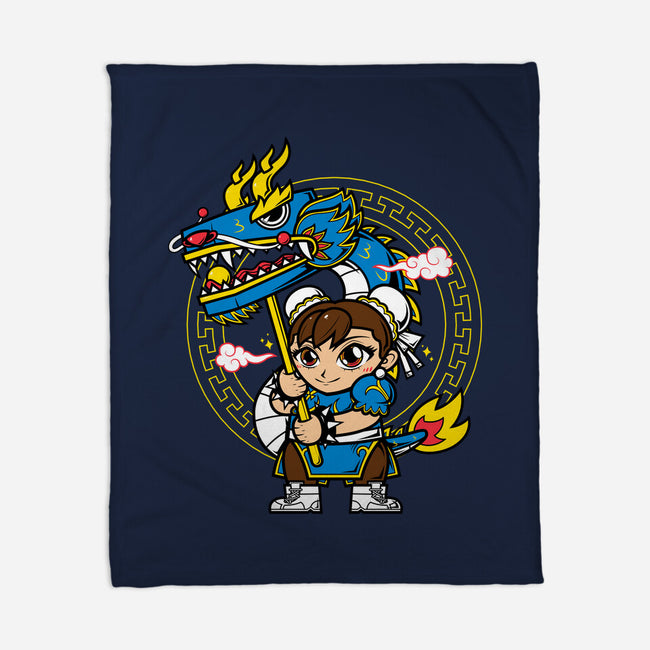 The Blue Dragon Dancer-None-Fleece-Blanket-krisren28