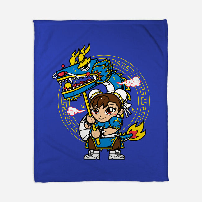 The Blue Dragon Dancer-None-Fleece-Blanket-krisren28