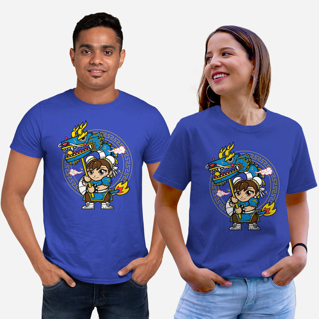 The Blue Dragon Dancer-Unisex-Basic-Tee-krisren28