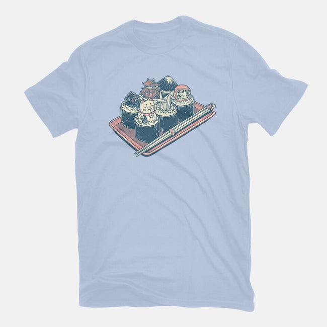 Sushi Family-Womens-Basic-Tee-glitchygorilla