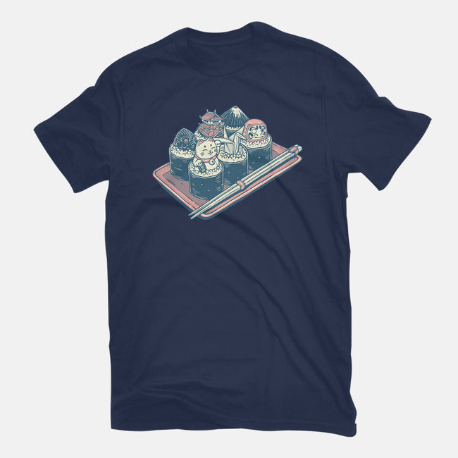 Sushi Family-Womens-Basic-Tee-glitchygorilla