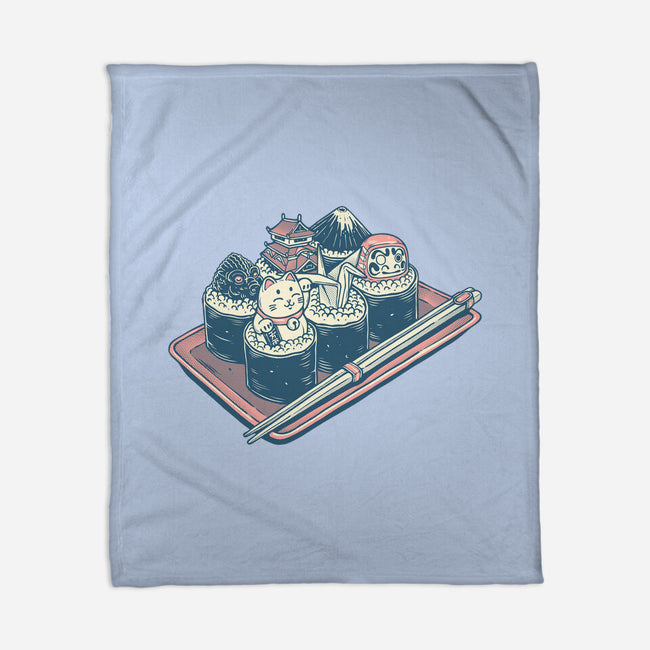 Sushi Family-None-Fleece-Blanket-glitchygorilla