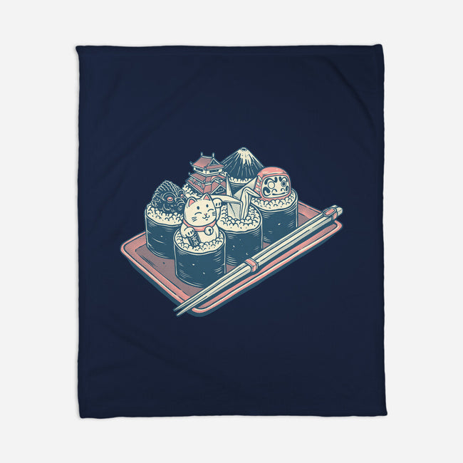 Sushi Family-None-Fleece-Blanket-glitchygorilla