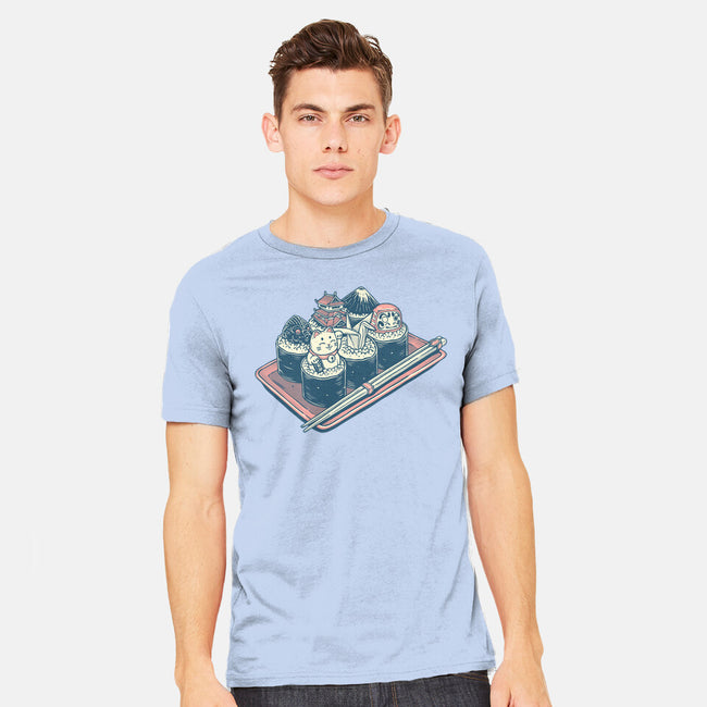 Sushi Family-Mens-Heavyweight-Tee-glitchygorilla