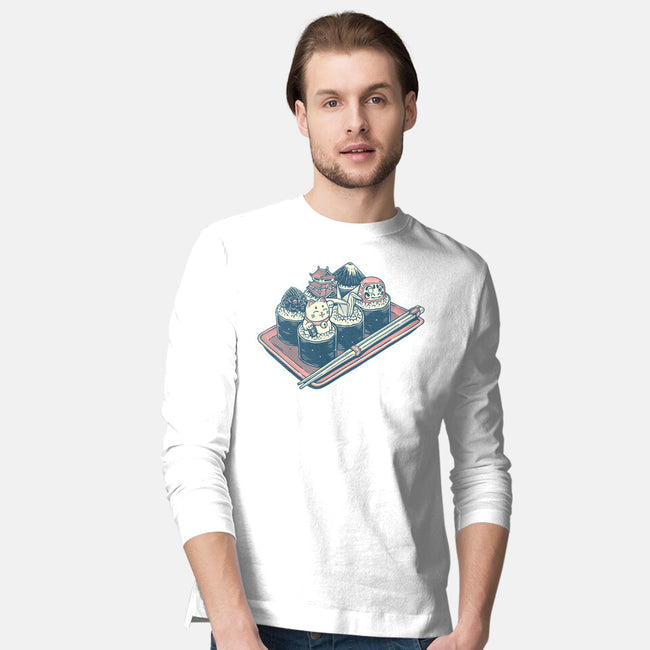 Sushi Family-Mens-Long Sleeved-Tee-glitchygorilla