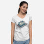 Sushi Family-Womens-V-Neck-Tee-glitchygorilla