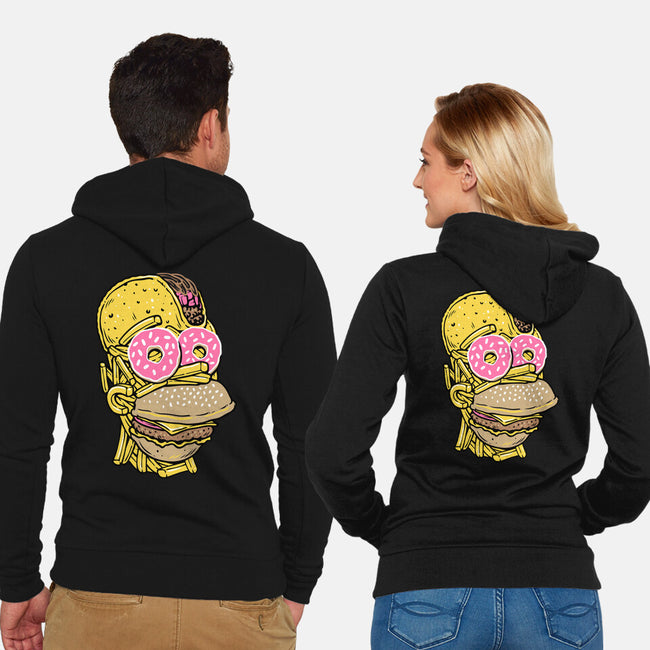 Snack Head-Unisex-Zip-Up-Sweatshirt-glitchygorilla