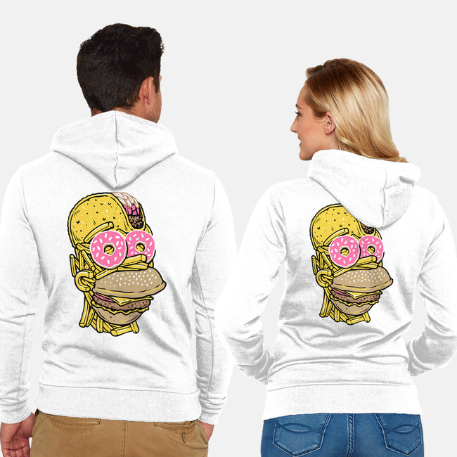 Snack Head-Unisex-Zip-Up-Sweatshirt-glitchygorilla