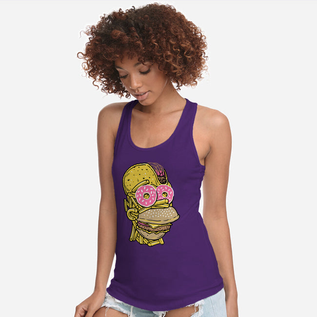 Snack Head-Womens-Racerback-Tank-glitchygorilla