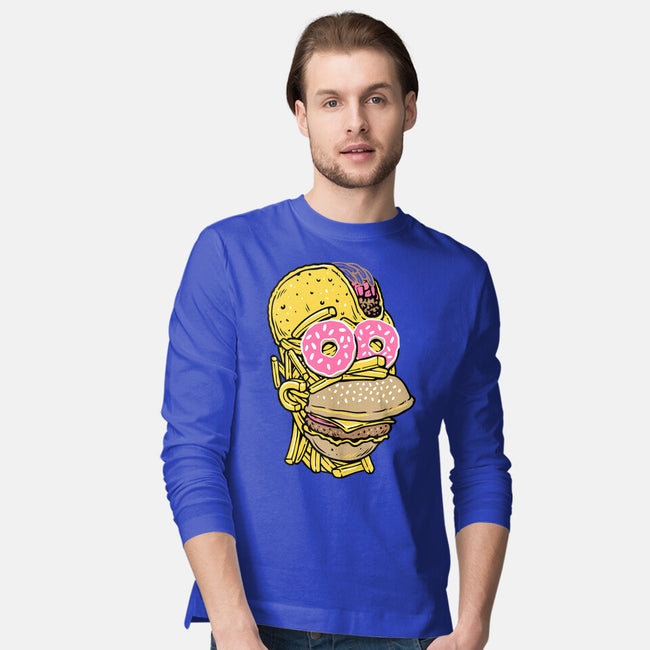 Snack Head-Mens-Long Sleeved-Tee-glitchygorilla