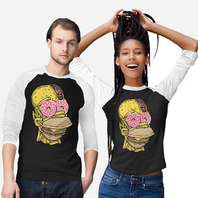 Snack Head-Unisex-Baseball-Tee-glitchygorilla