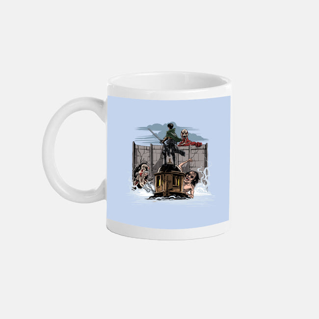 Wanderer Above The Sea Of Titans-None-Mug-Drinkware-zascanauta