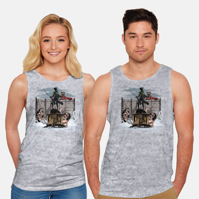 Wanderer Above The Sea Of Titans-Unisex-Basic-Tank-zascanauta