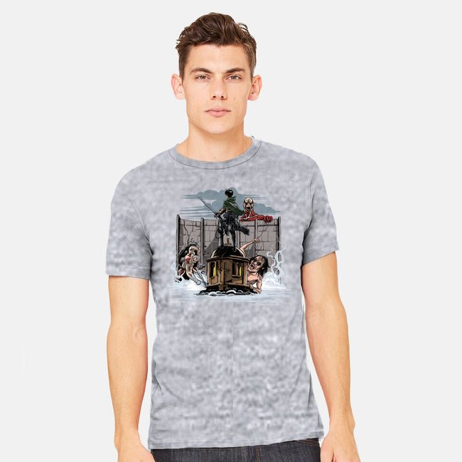 Wanderer Above The Sea Of Titans-Mens-Heavyweight-Tee-zascanauta