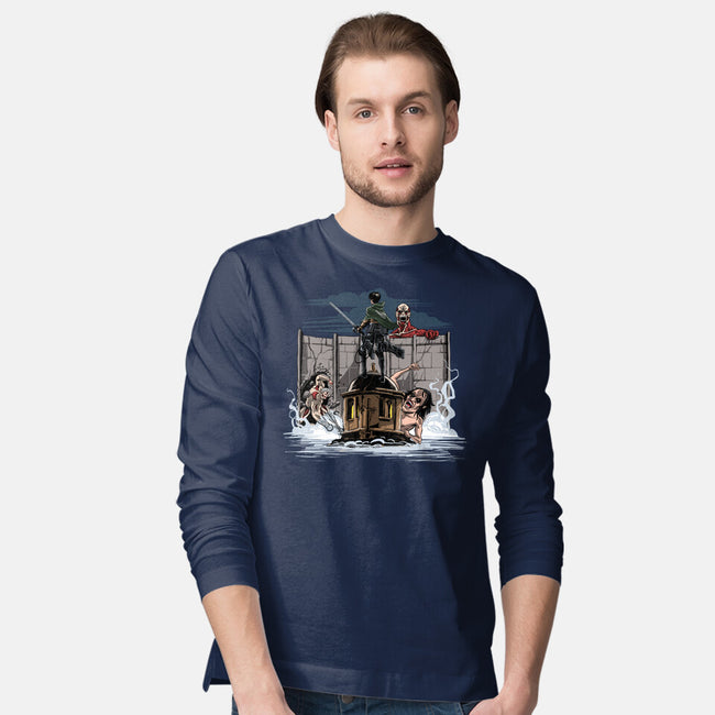 Wanderer Above The Sea Of Titans-Mens-Long Sleeved-Tee-zascanauta